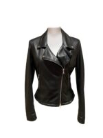 Elevenone Giacca in pelle nera Taglia M