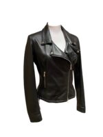 Elevenone Giacca in pelle nera Taglia M