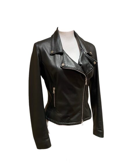 Elevenone Giacca in pelle nera Taglia M