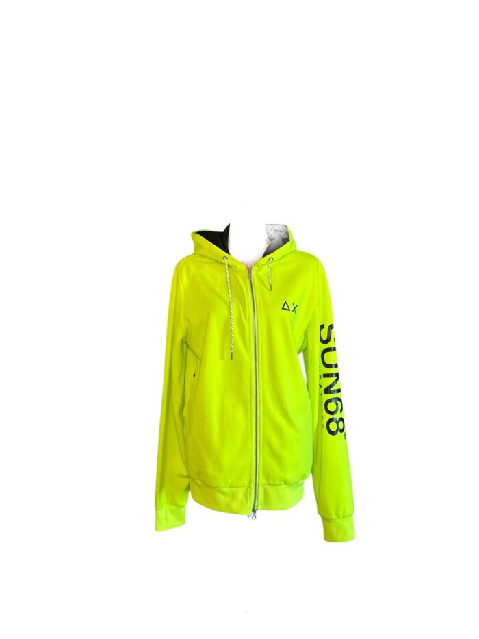 5929 Sun68 Felpa fluo uomo taglia XL