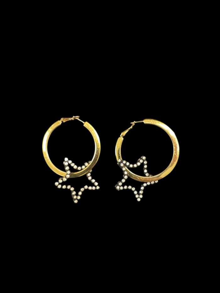 6058 Orecchini a cerchio con stelle