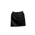 Simona Corsellini minigonna in ecopelle nera Tg 40