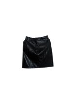 Simona Corsellini minigonna in ecopelle nera Tg 40