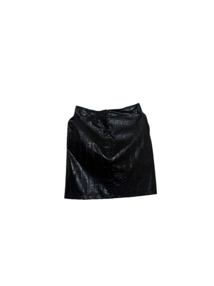 Simona Corsellini minigonna in ecopelle nera Tg 40