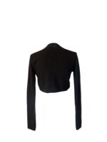 Coprispalle Bolero Blugirl Blumarine Nero in Lana e Cachemire con Strass Tagli