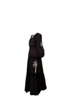 Completo Due Pezzi Angela Davis Nero in 100% Cotone con Ricami e Inserti in Pizz