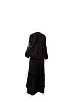 Completo Due Pezzi Angela Davis Nero in 100% Cotone con Ricami e Inserti in Pizz