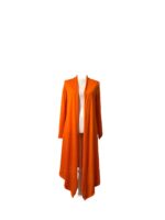 Cardigan Lungo Blumarine Arancione in 70% Kashmir e 30% Seta Tg. IT 44