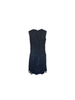 Abito Corto Scervino Street Nero in Pizzo Floral con Orlo Festonato Tg. IT 42