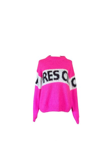 Maglione MC2 Saint Barth Fucsia "Après Chic" Après-Ski Collection Tg. L